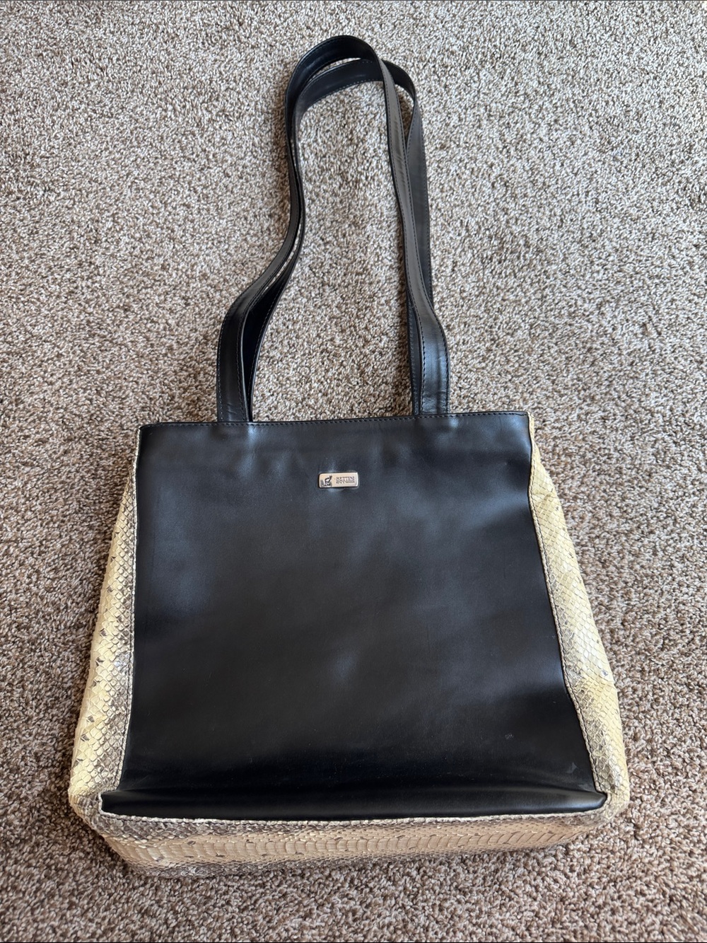 Bettini Black and Beige Women’s Tote Bag
